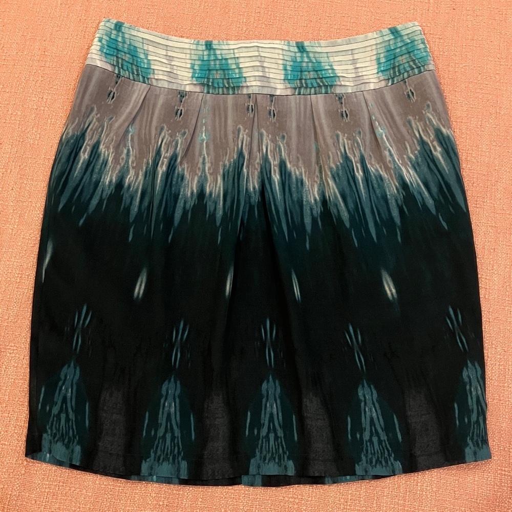 Mexx Teal and Black peacock color midi Skirt